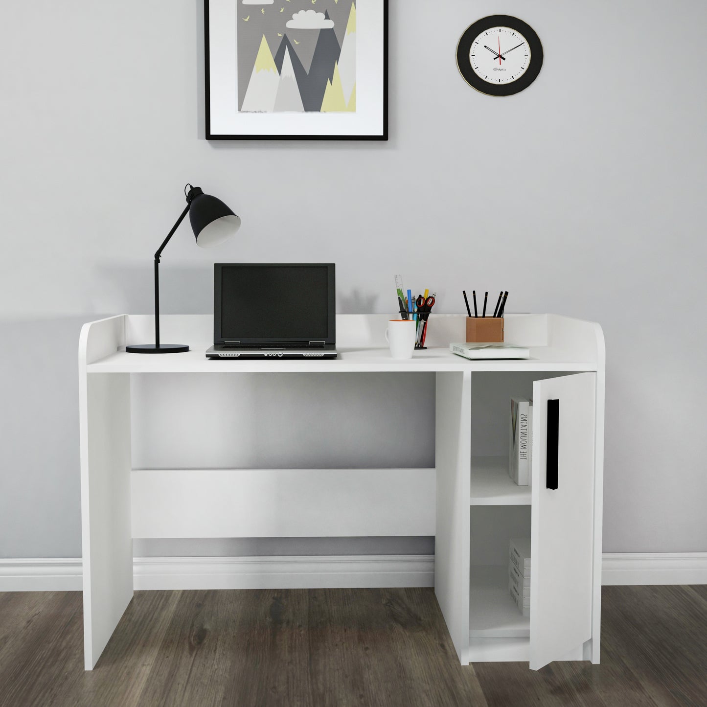 Luses Computer Desk with Cabinet