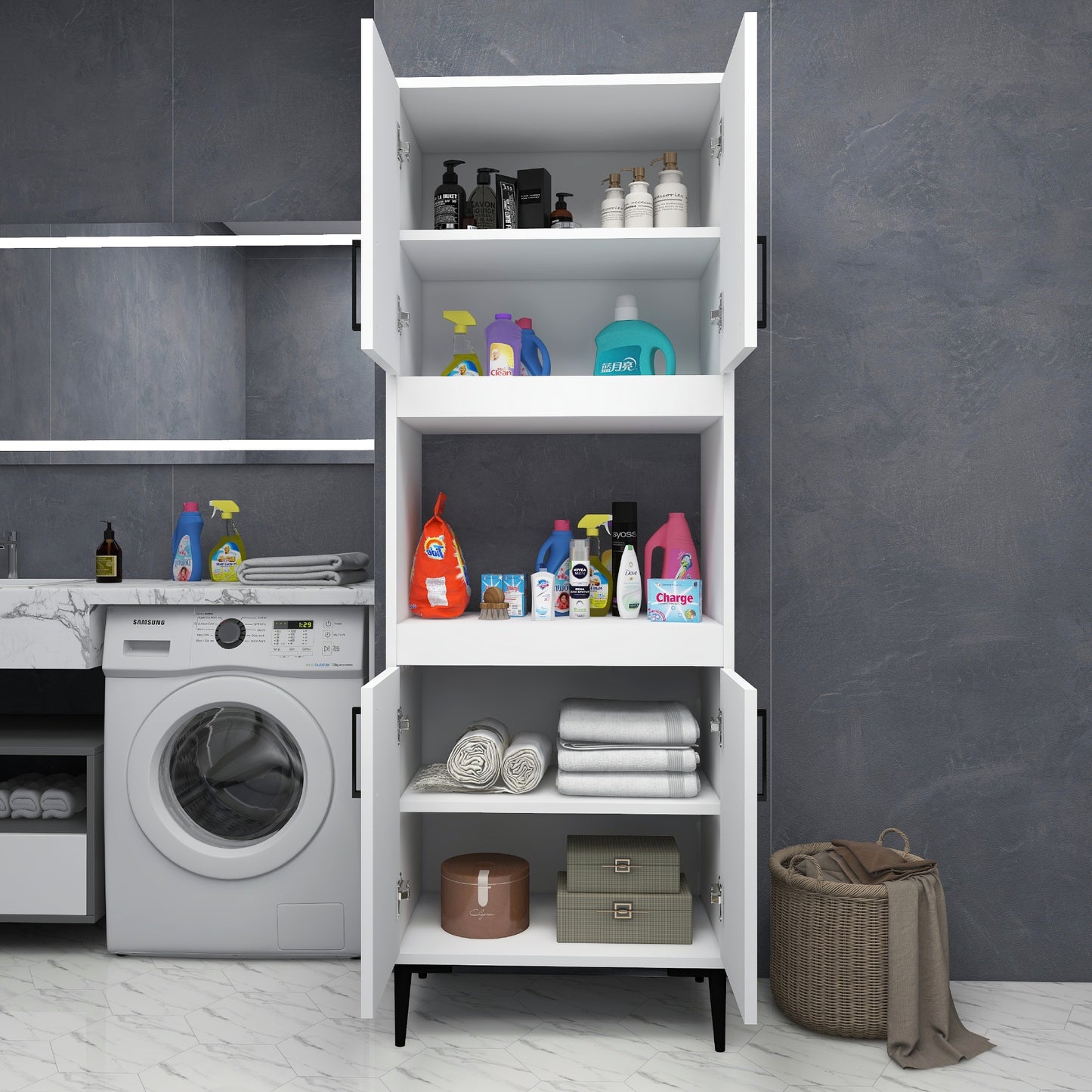 Aera Bathroom Cabinet with Shelves