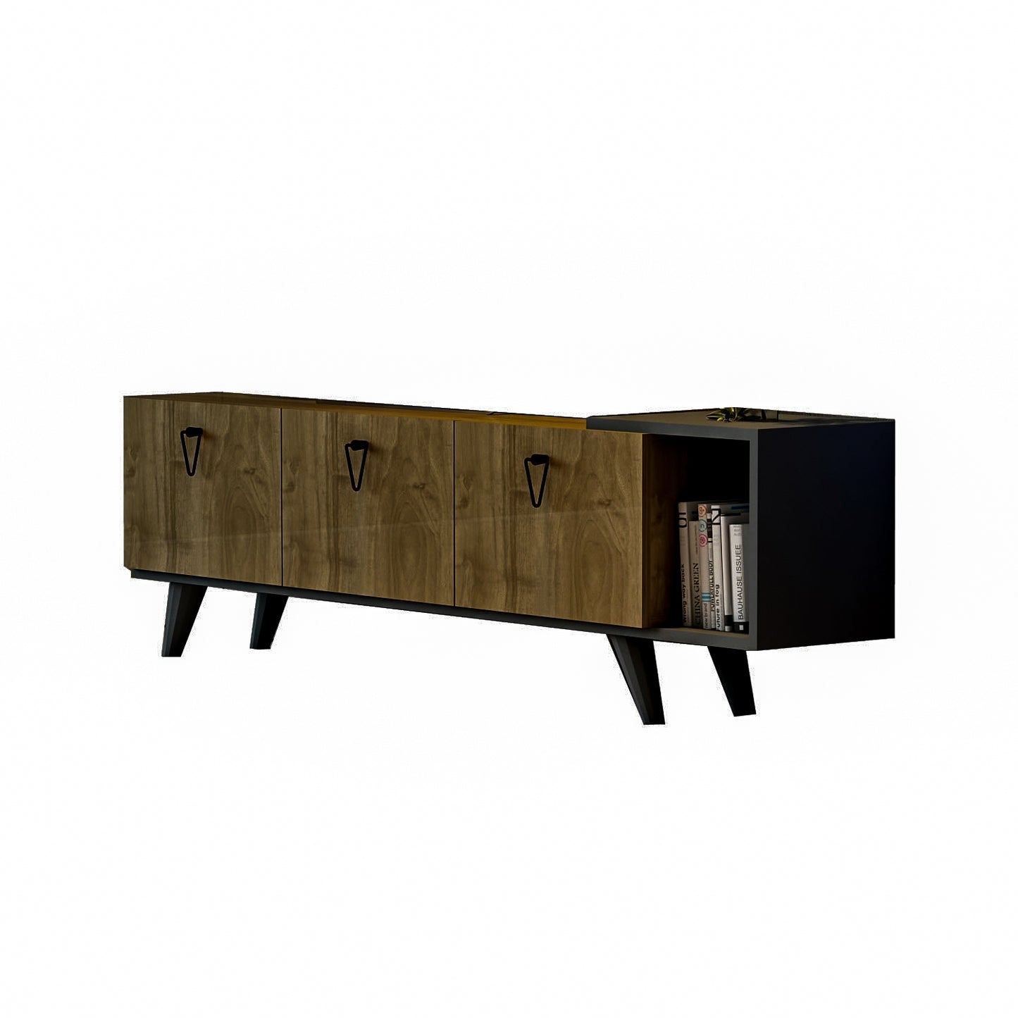 Agnus TV stand with Cabinets and Shelf