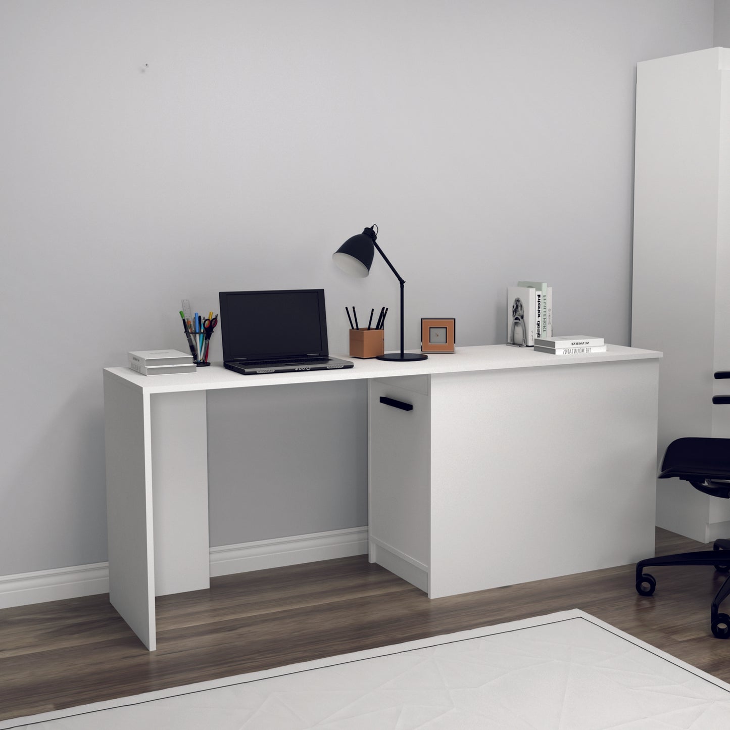 Bureau d'ordinateur Achille avec armoire 