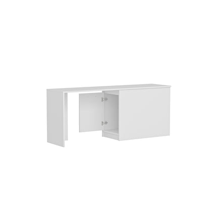 Akser 180 cm Wide Computer Desk with Cabinet