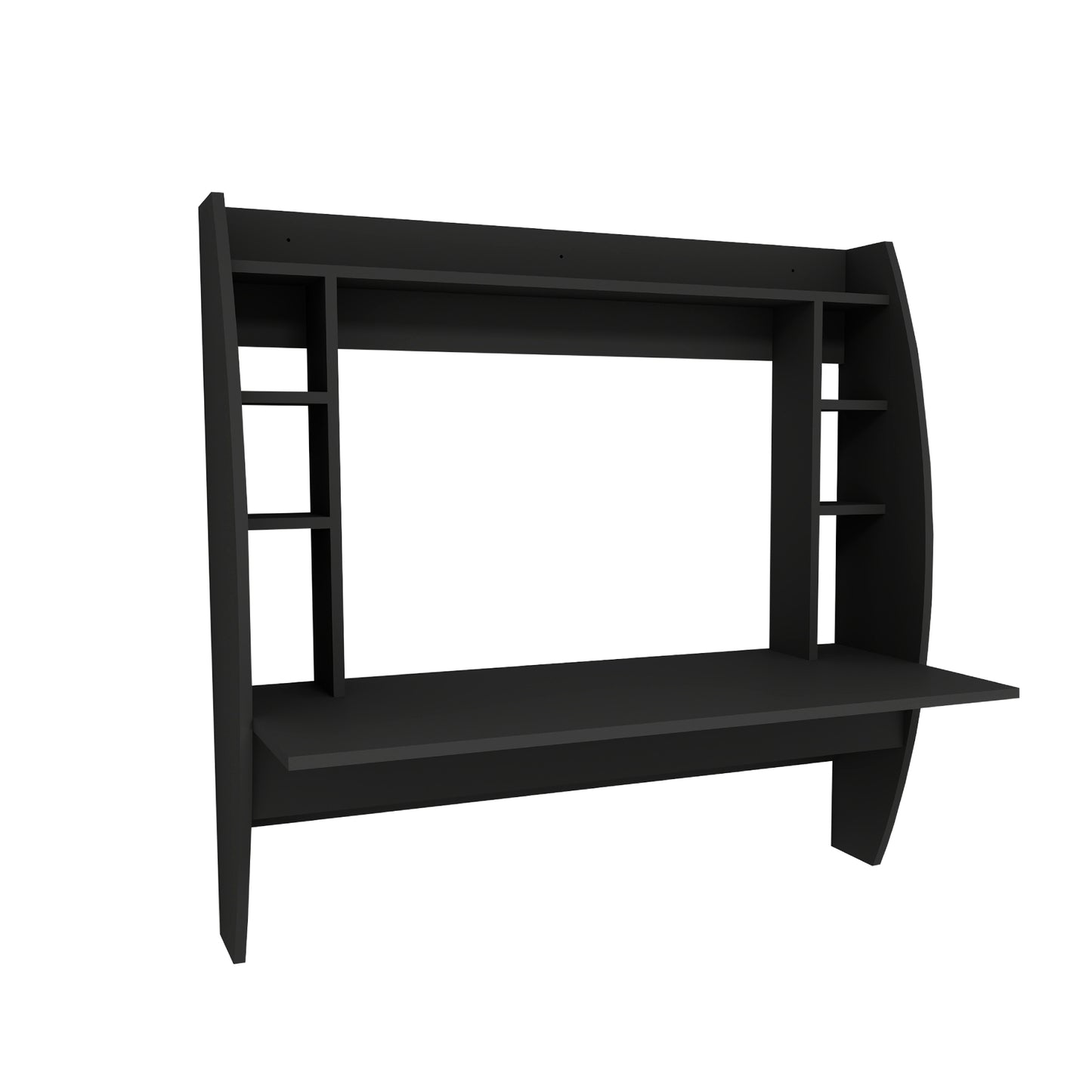 Buglem Floating Computer Desk with Shelves