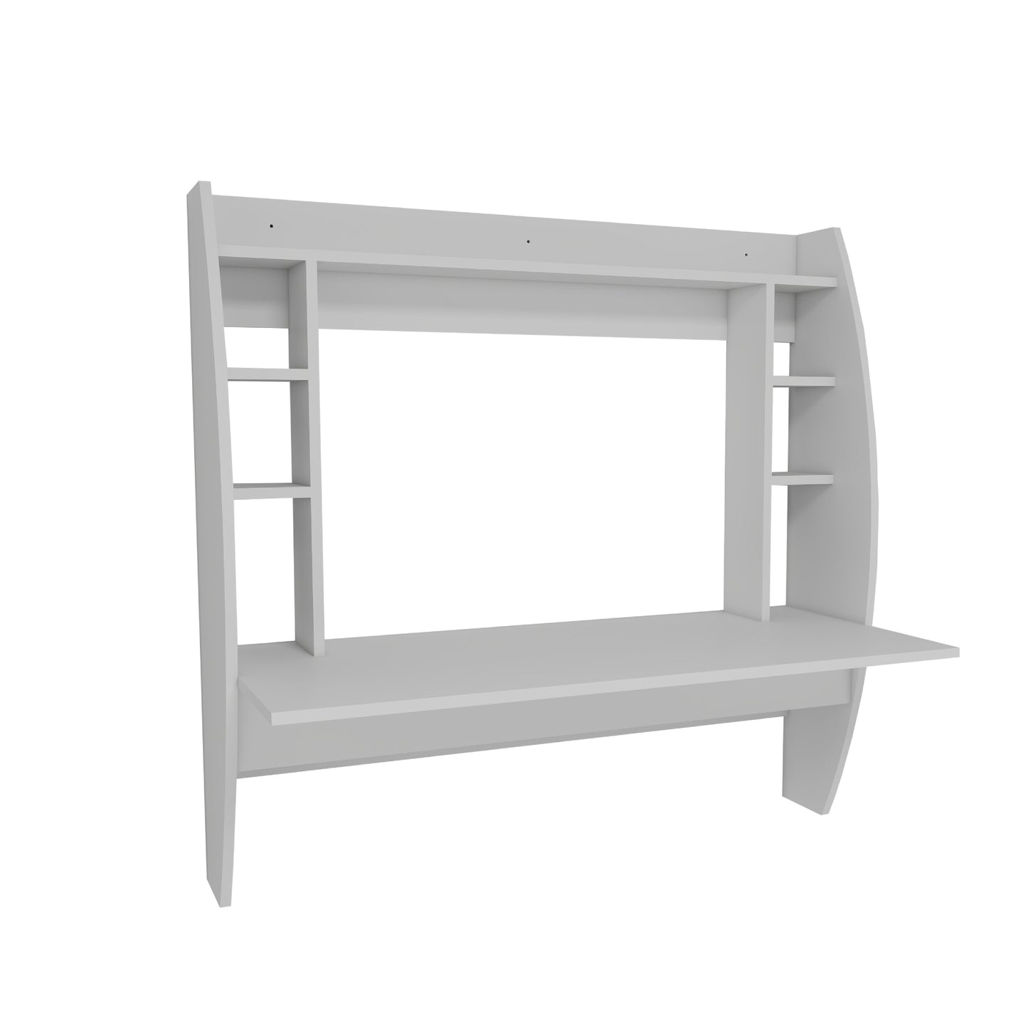 Buglem Floating Computer Desk with Shelves