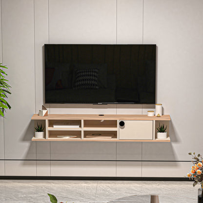 Chris Floating TV Stand with Shelves and Cabinets
