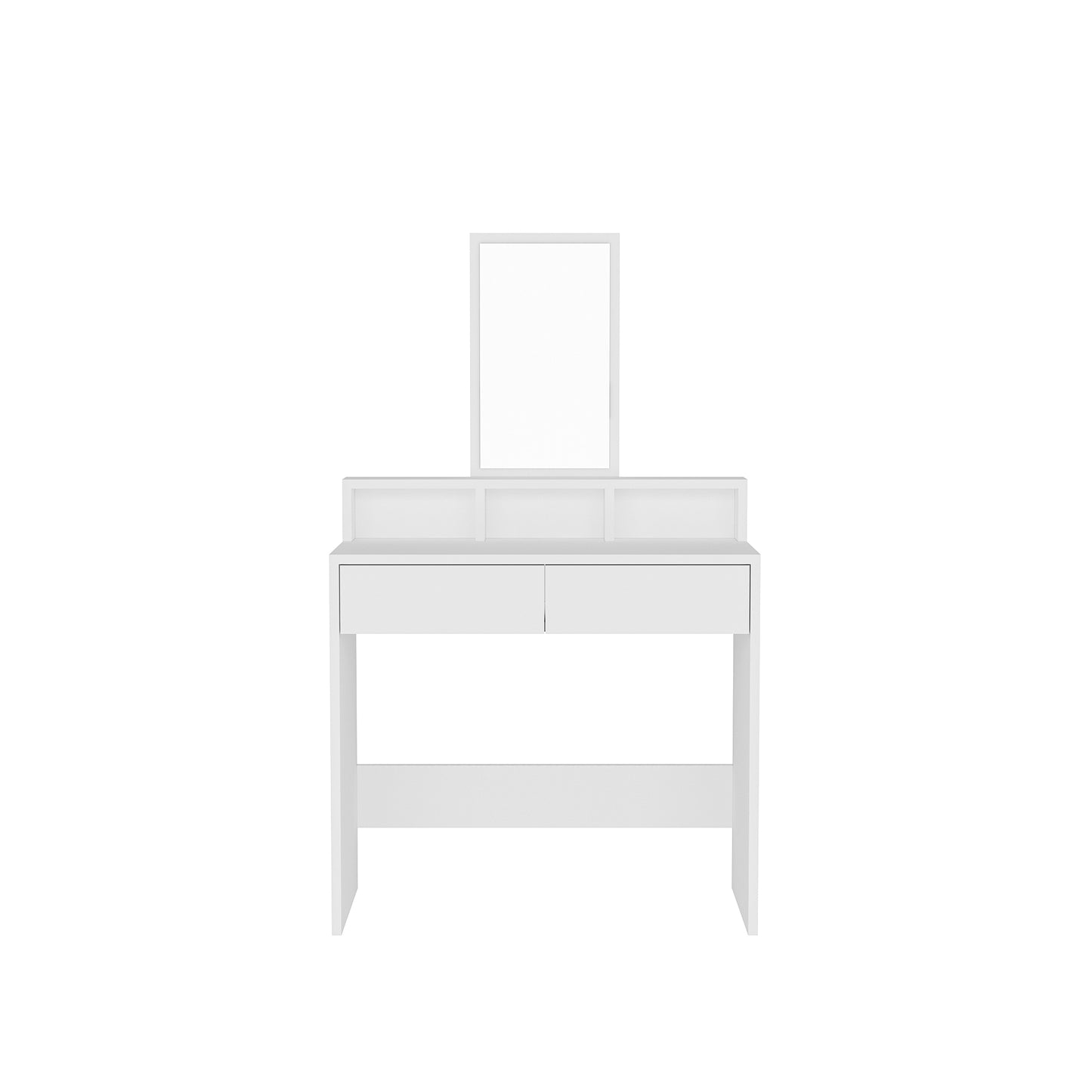 Luna Freestanding Compact Makeup Vanity Table with Mirror