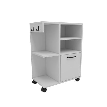Rebusa Multipurpose Mobile Storage Cabinet with Door, Shelves and Wheels