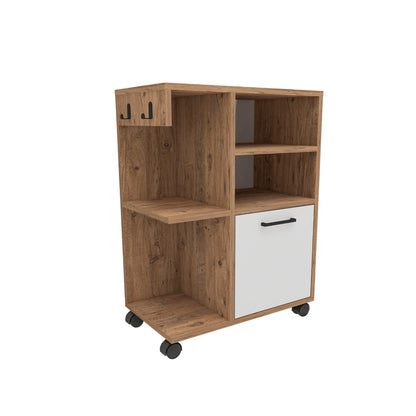 Rebusa Multipurpose Mobile Storage Cabinet with Door, Shelves and Wheels