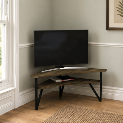 Mueble de TV esquinero y centro de entretenimiento Kiberya