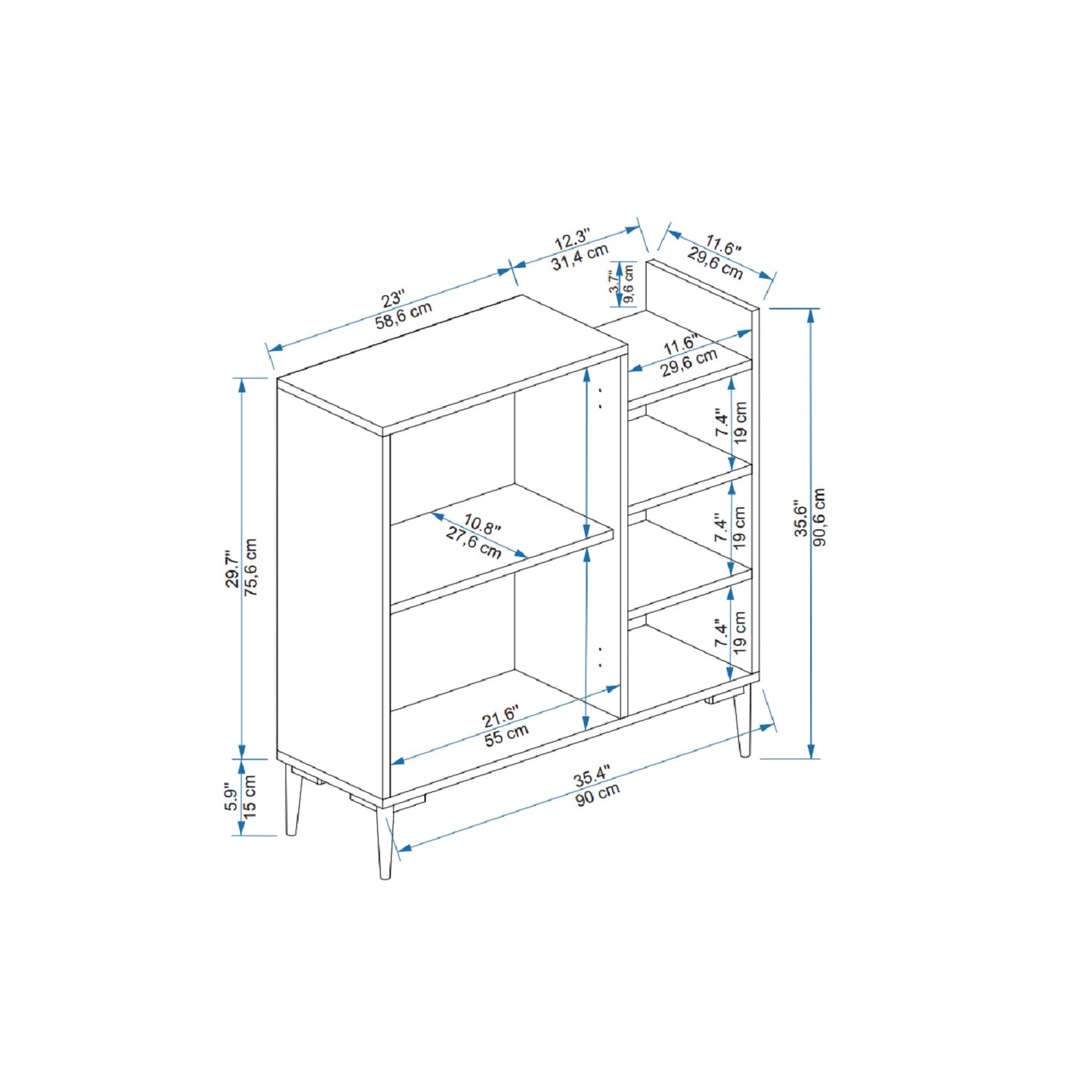 Leskar Kitchen Cabinet with Shelves