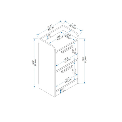 Luses Nightstand with Cabinets