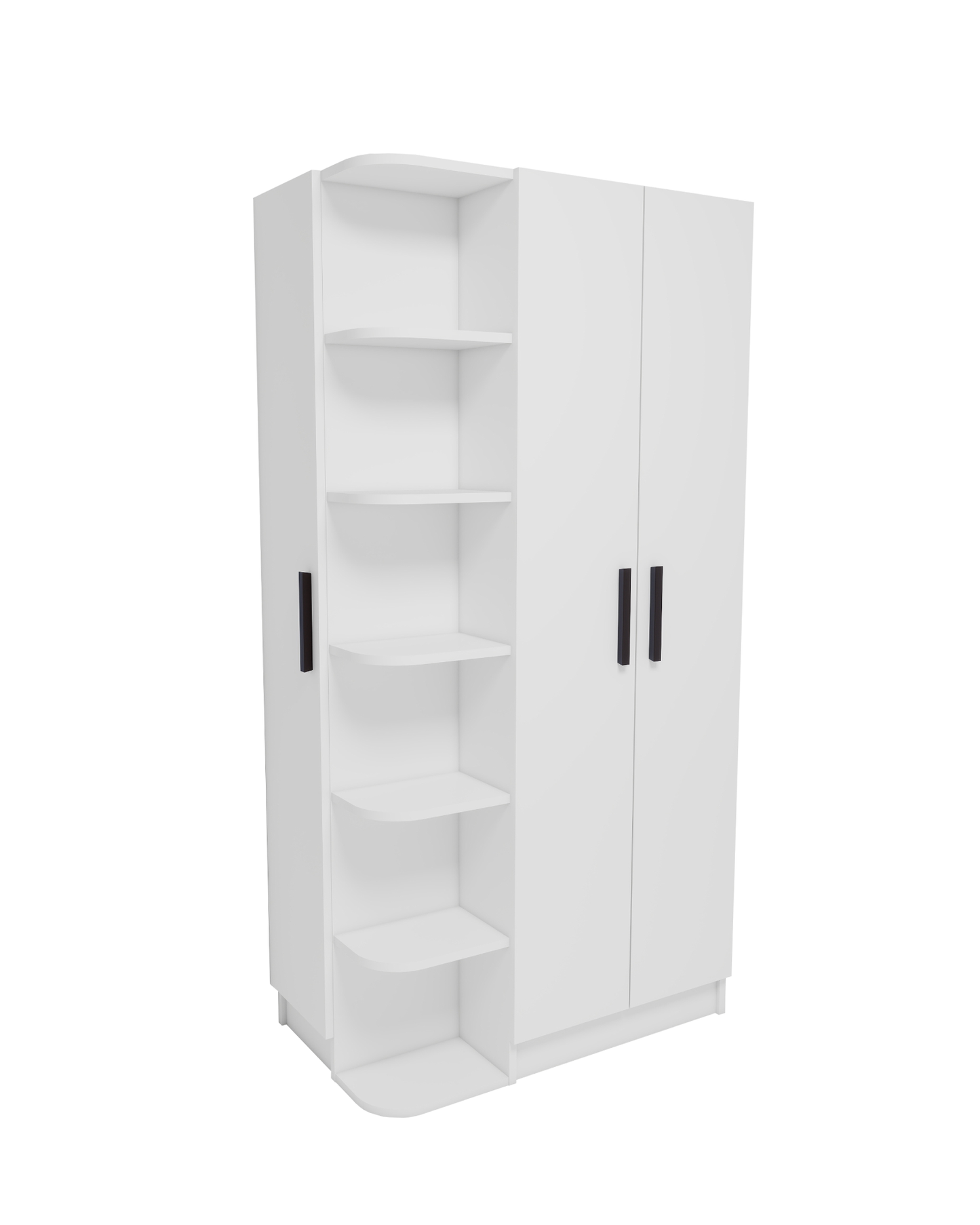 Armoire compacte Lelia avec armoires et étagères