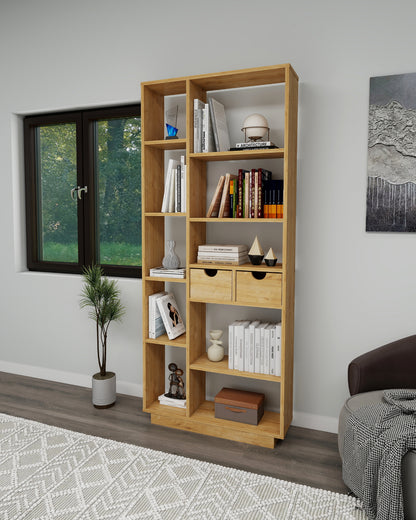 Bibliothèque Luma avec tiroirs et étagères