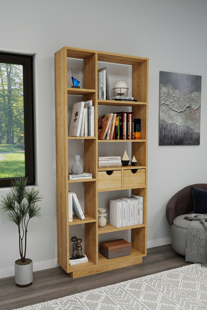 Bibliothèque Luma avec tiroirs et étagères