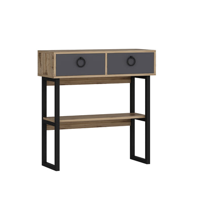 Console Table with Drawers and Shelf Stein Metal Manufacture Wood Dresuar