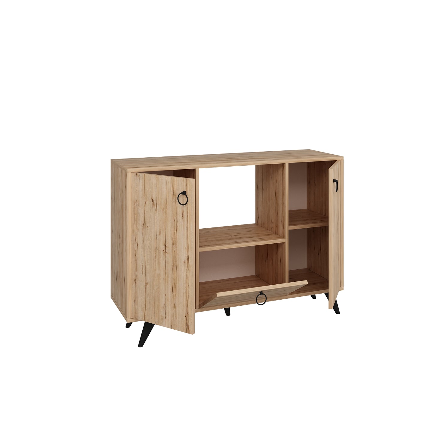 Silvestro Sideboard with Cabinets and Shelf