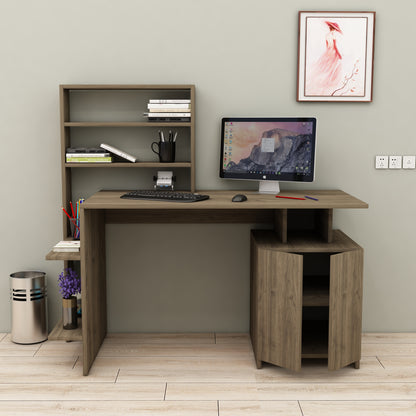 Melis Computer Desk with Cabinets and Shelves