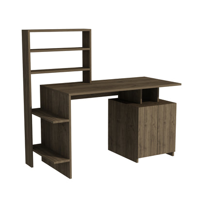Melis Computer Desk with Cabinets and Shelves