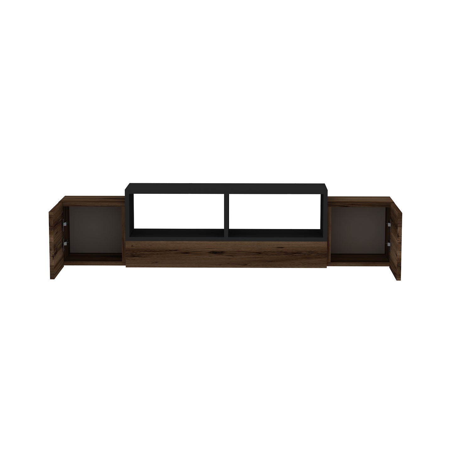 Morica Floating TV Stand with Shelves and Cabinets