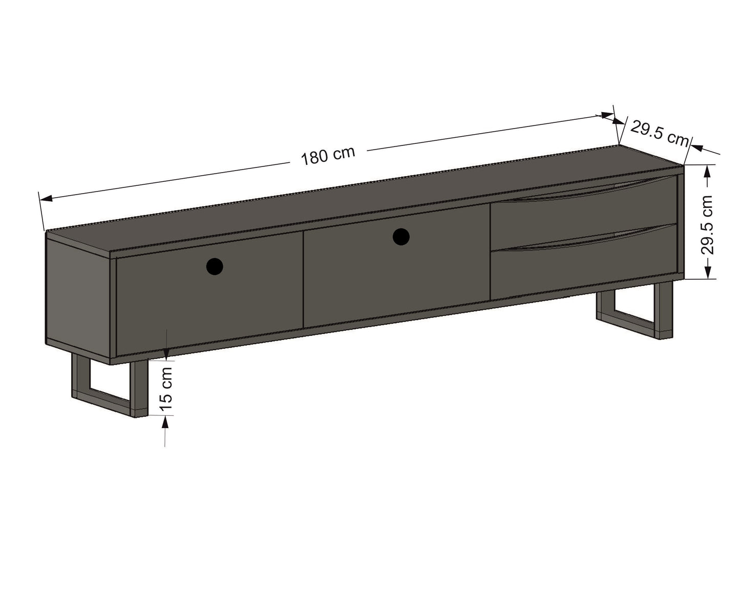 TV Stand and Media Console Mosso