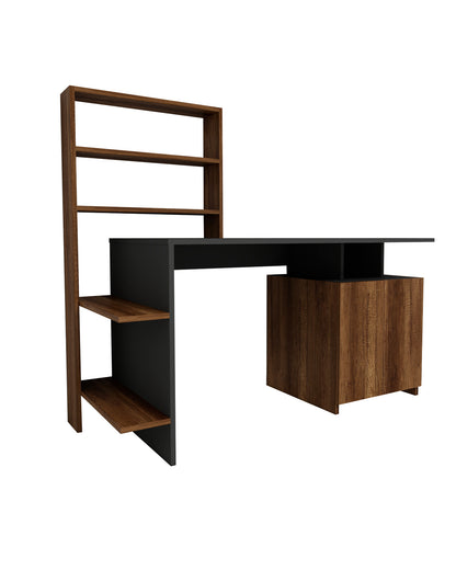 Melis Computer Desk with Cabinets and Shelves