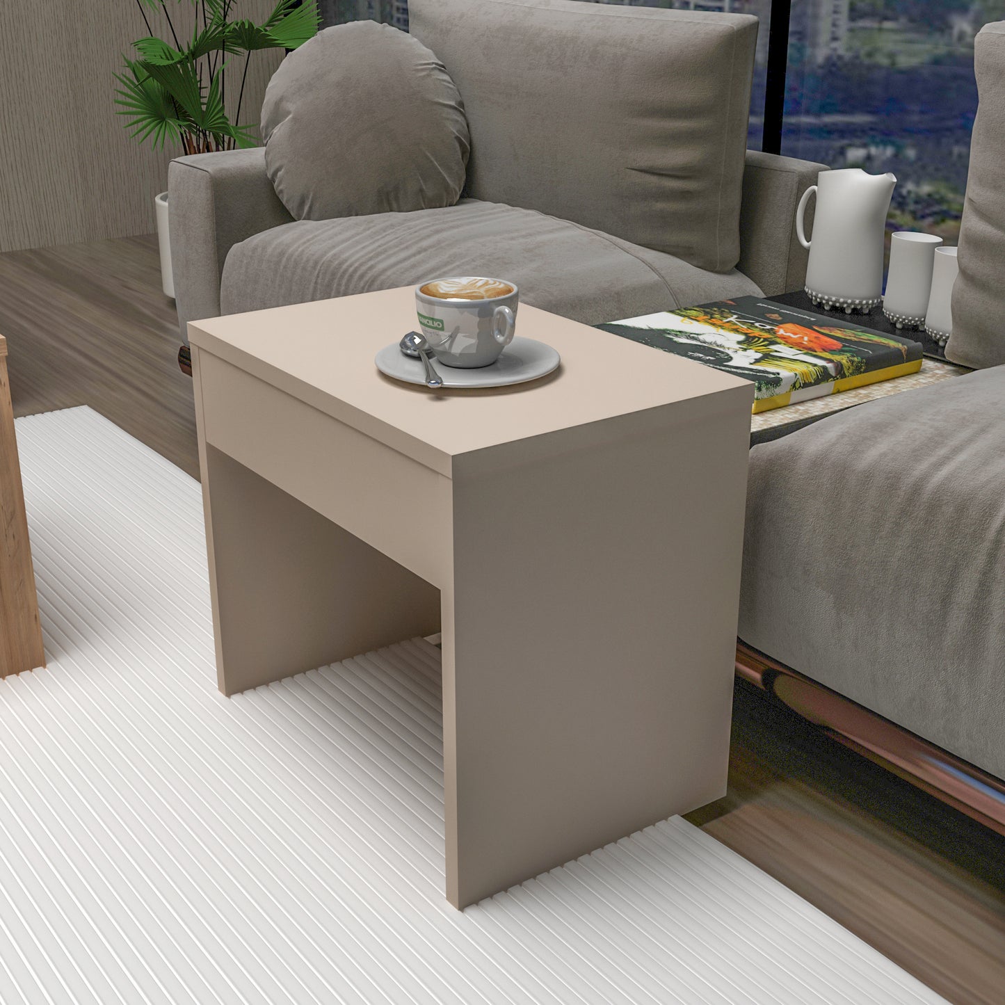 Nesting Coffee Table with Storage Shelves (Set of 3) Irene