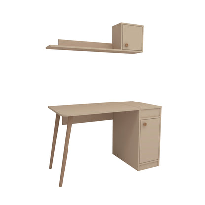 Roxane Computer Desk with Cabinets and Shelves