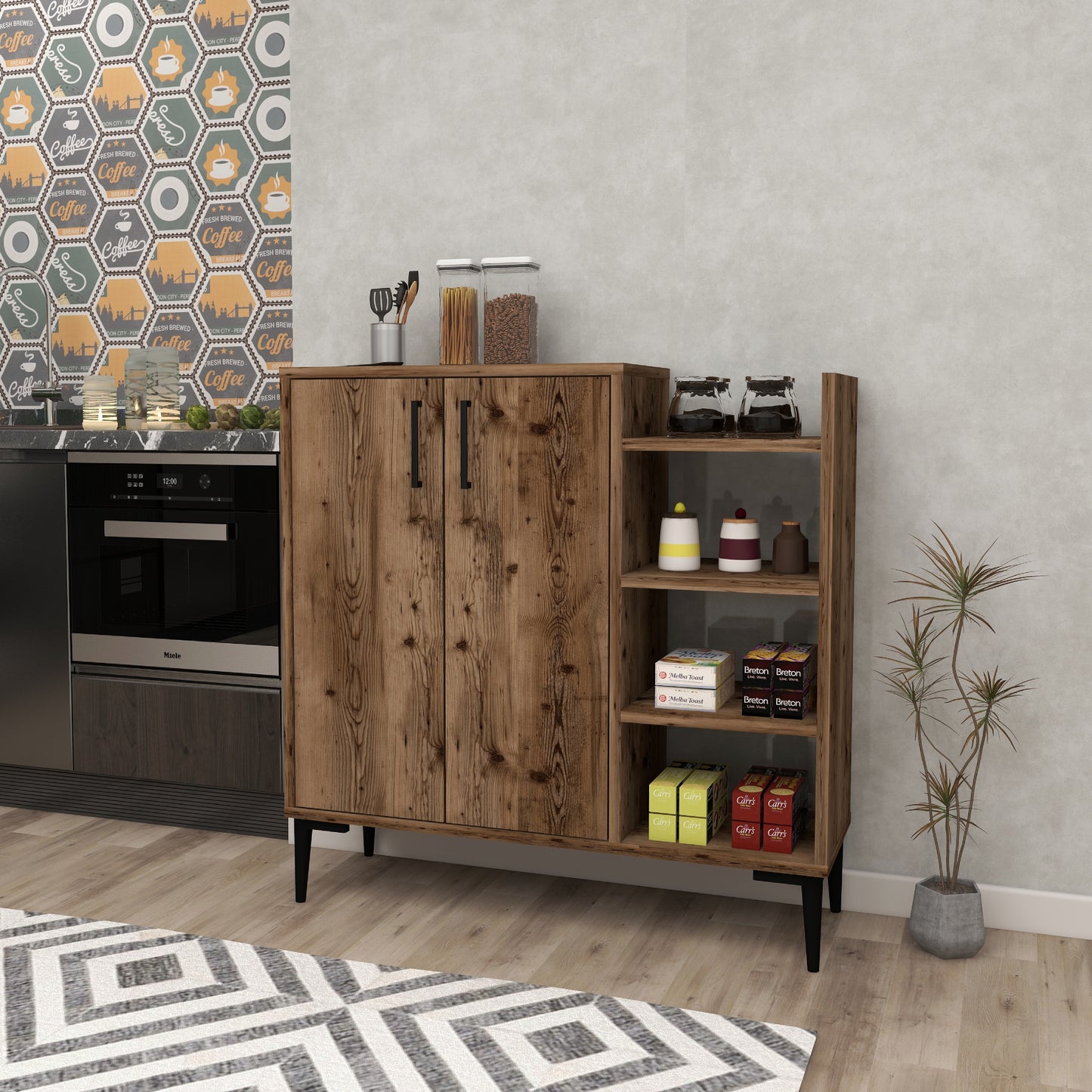 Leskar Kitchen Cabinet with Shelves