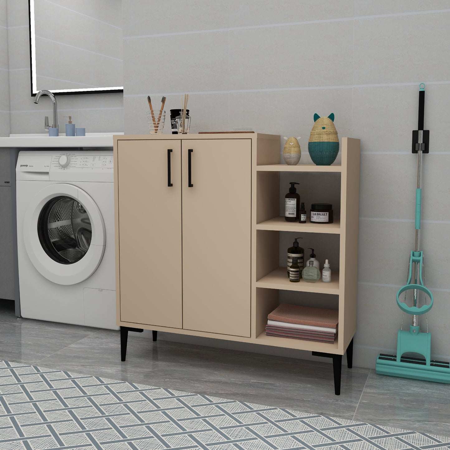 Leskar Bathroom Cabinet with Shelves