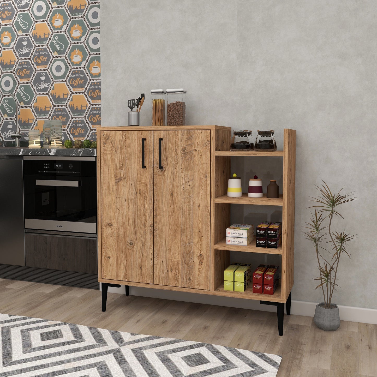 Leskar Kitchen Cabinet with Shelves