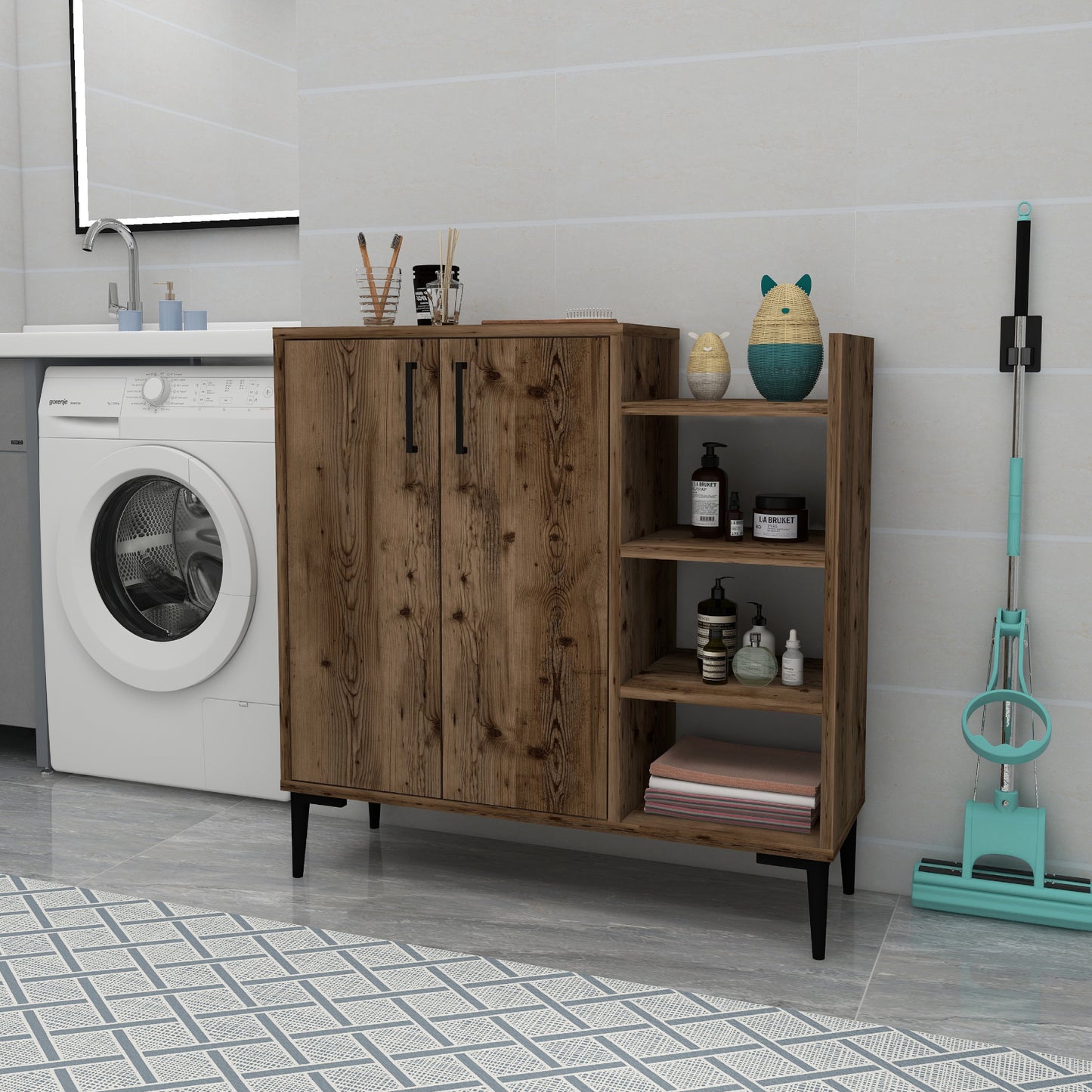 Leskar Bathroom Cabinet with Shelves