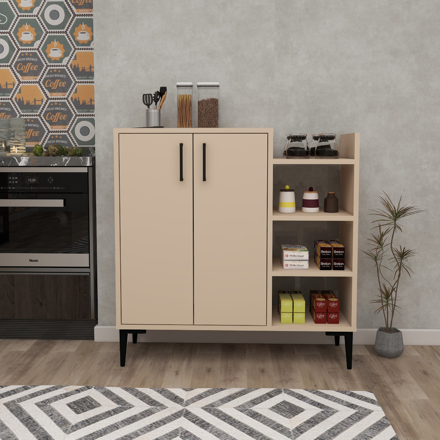 Leskar Kitchen Cabinet with Shelves