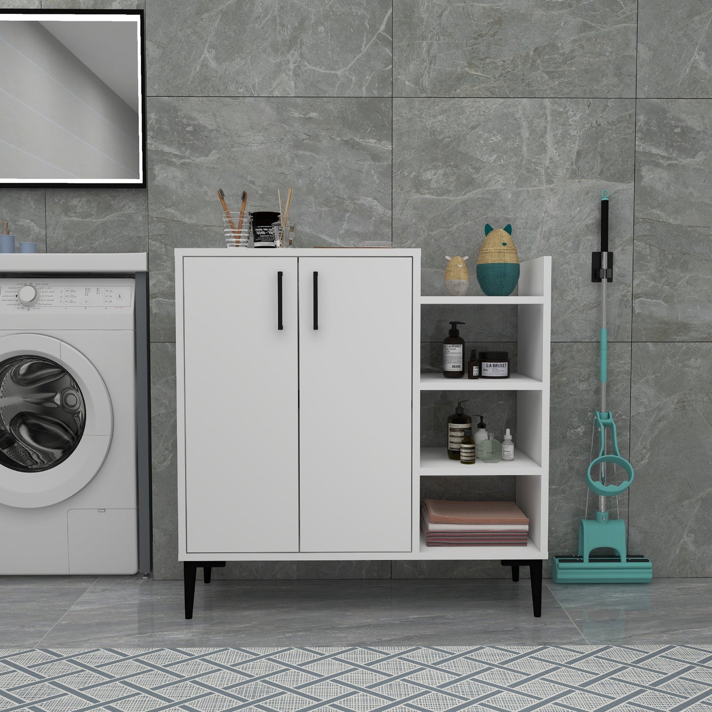 Leskar Bathroom Cabinet with Shelves