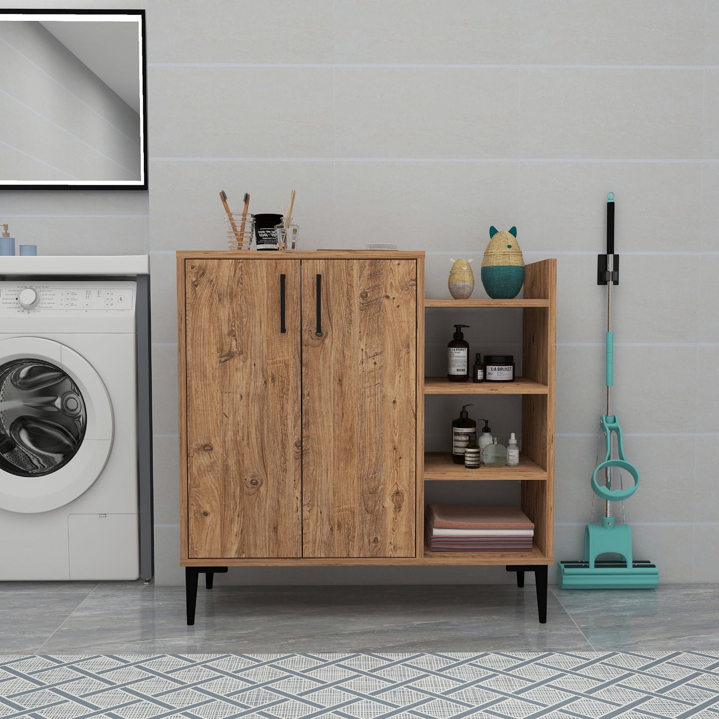 Leskar Bathroom Cabinet with Shelves