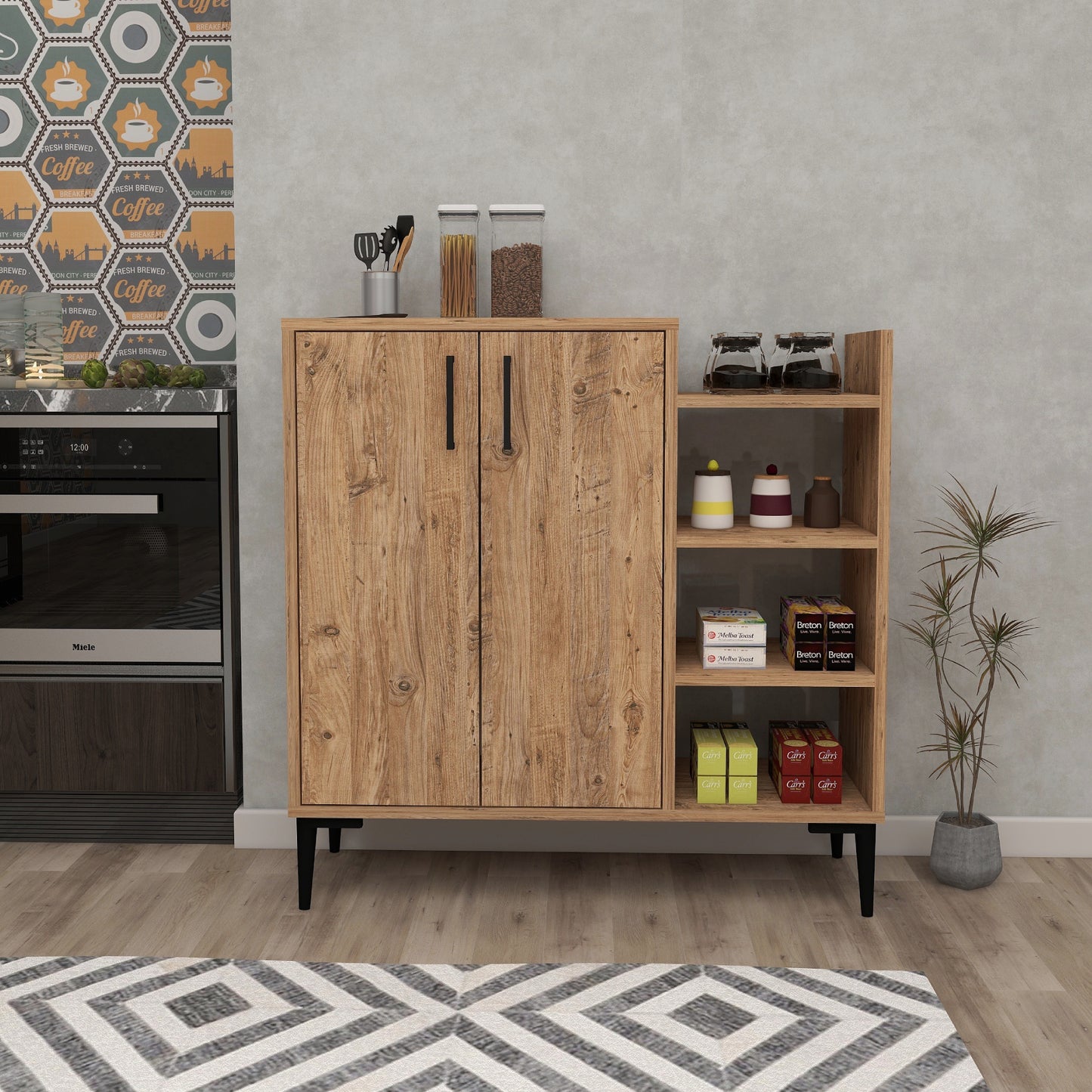 Leskar Kitchen Cabinet with Shelves