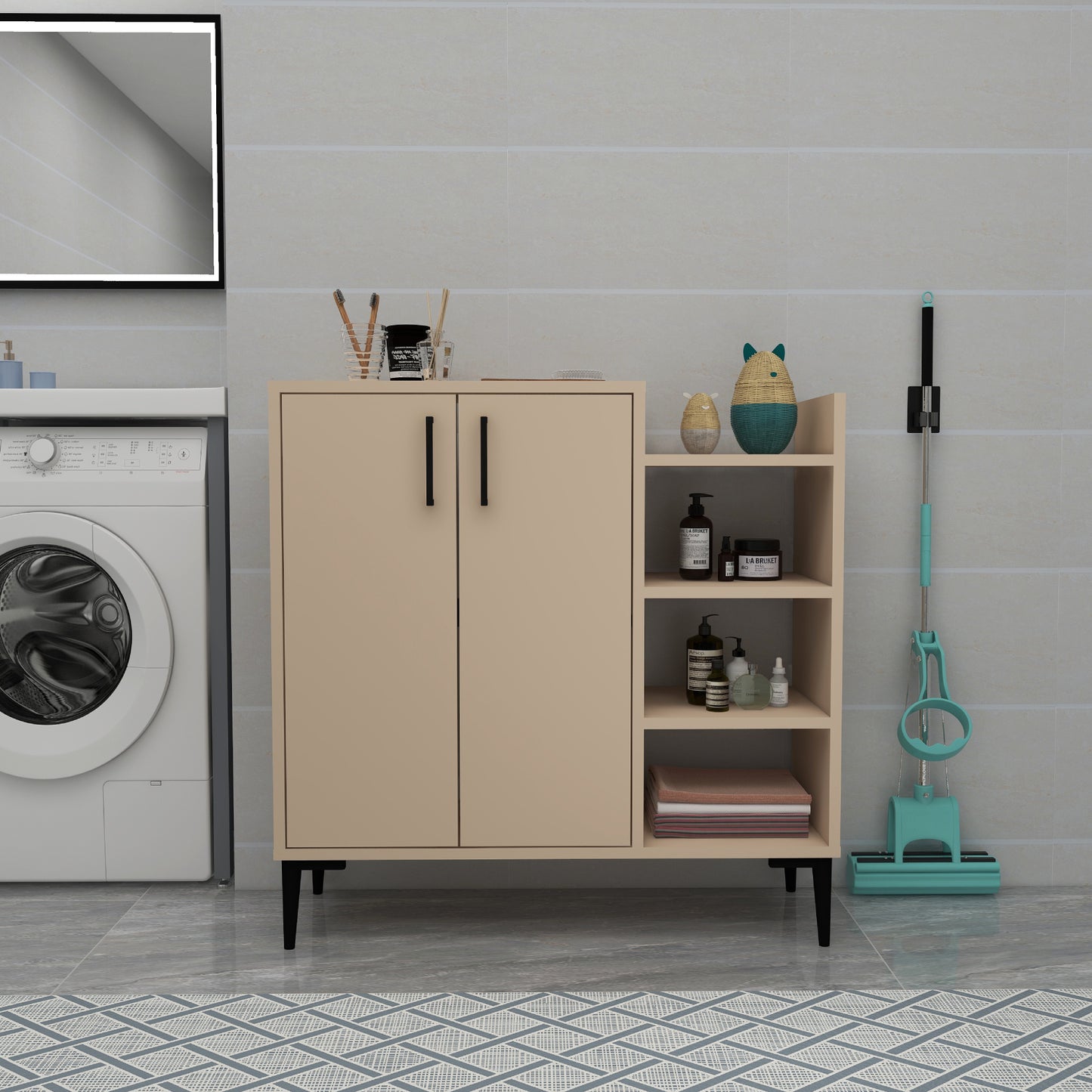 Leskar Bathroom Cabinet with Shelves