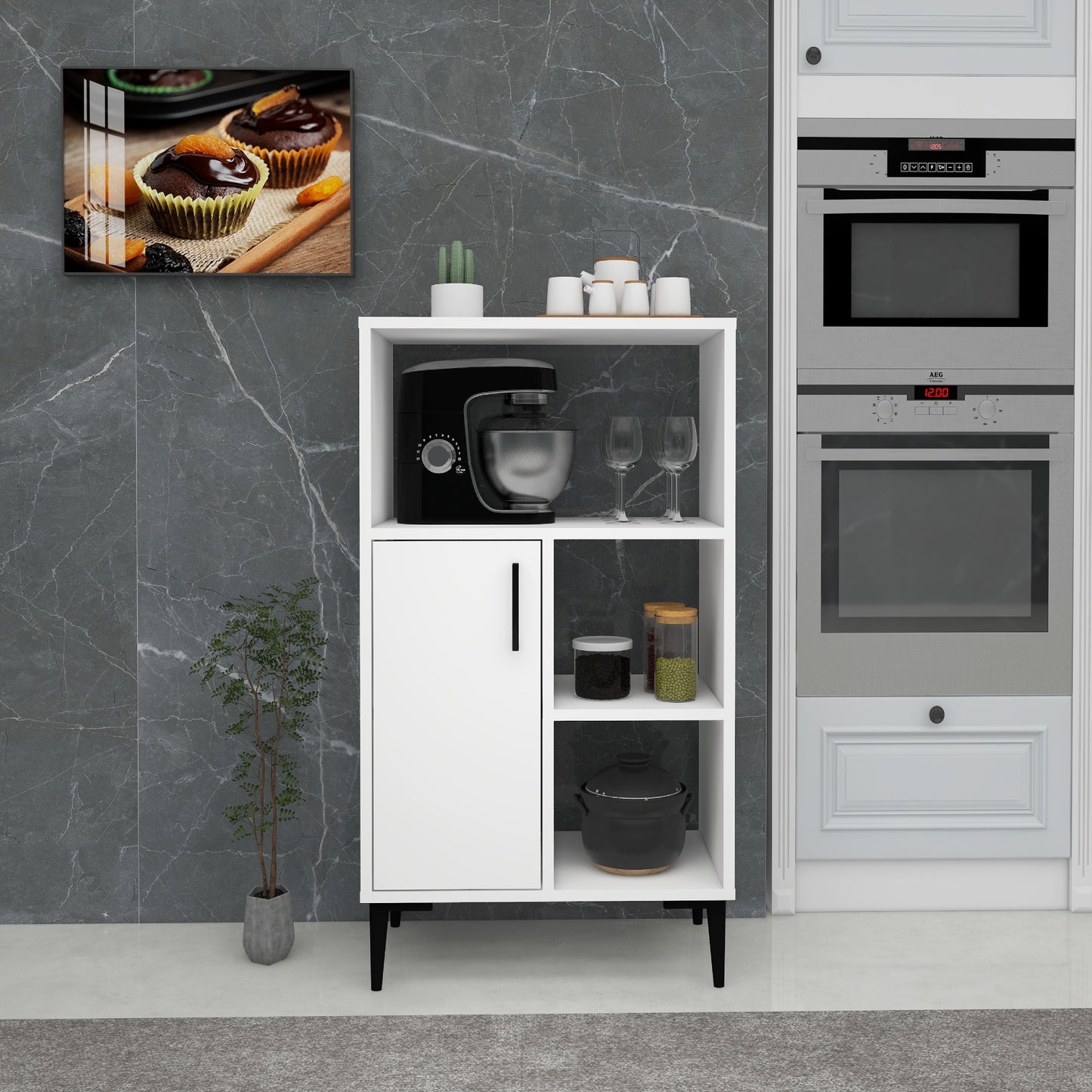 Sanimas Kitchen Cabinet with Shelves