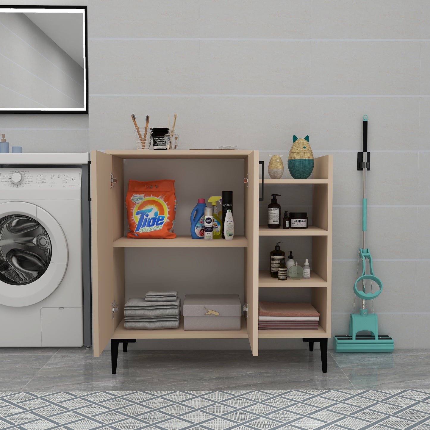 Leskar Bathroom Cabinet with Shelves