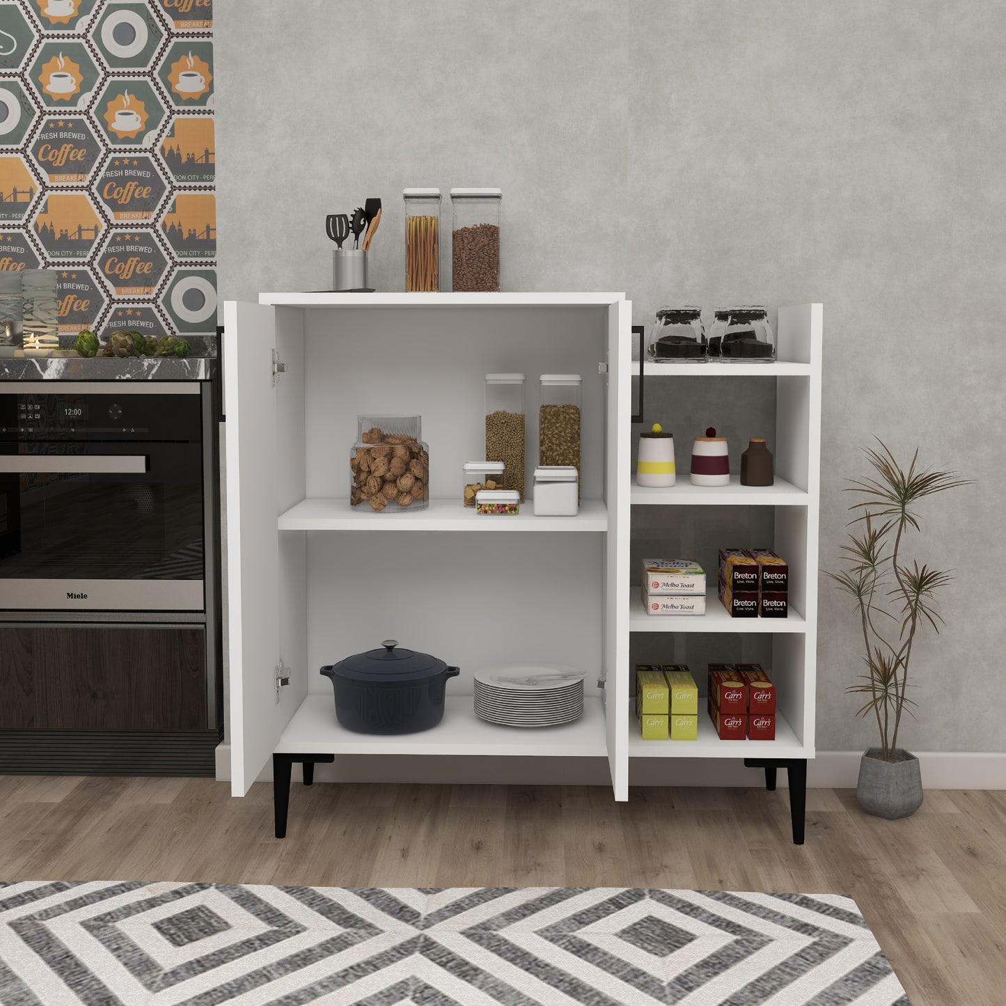 Leskar Kitchen Cabinet with Shelves