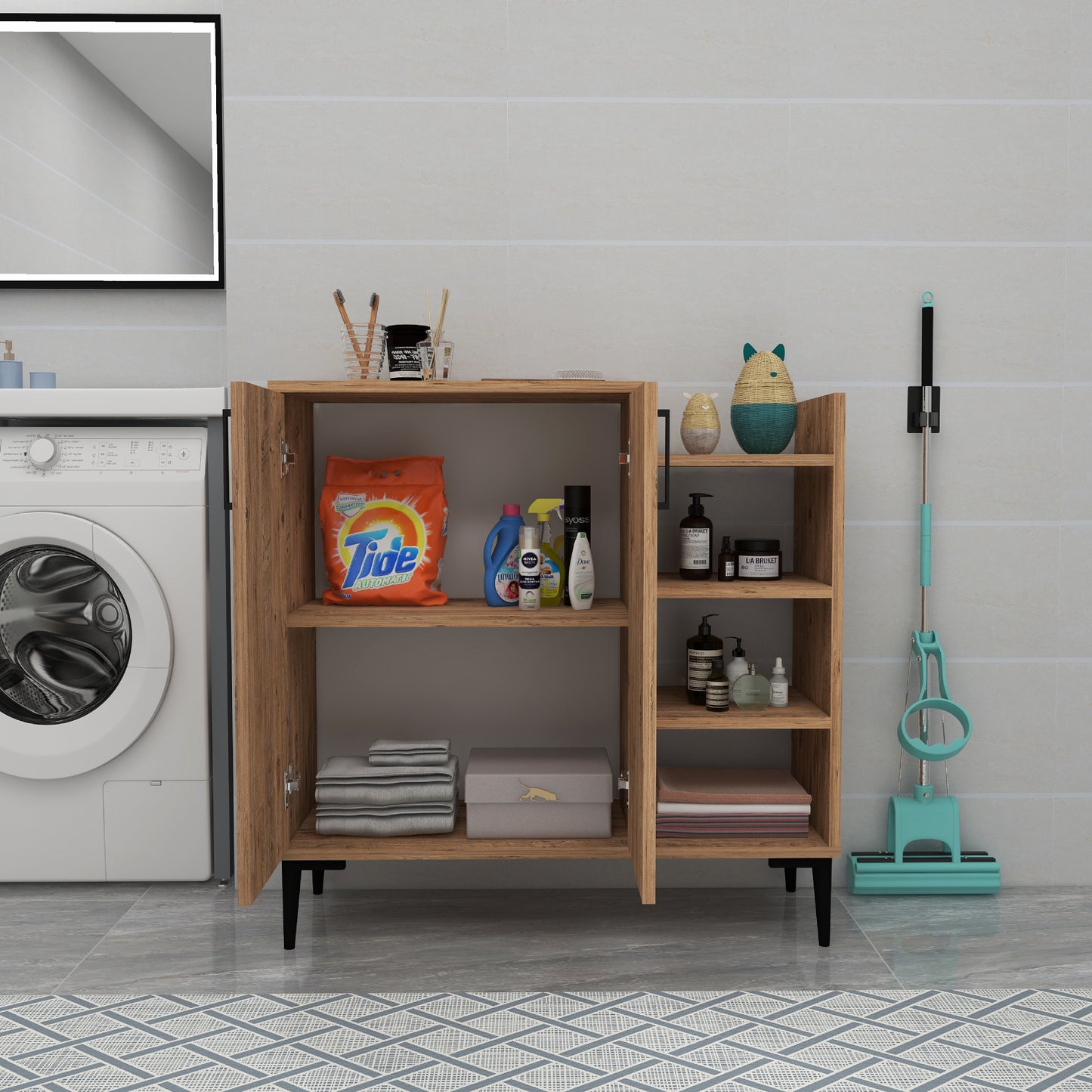 Leskar Bathroom Cabinet with Shelves