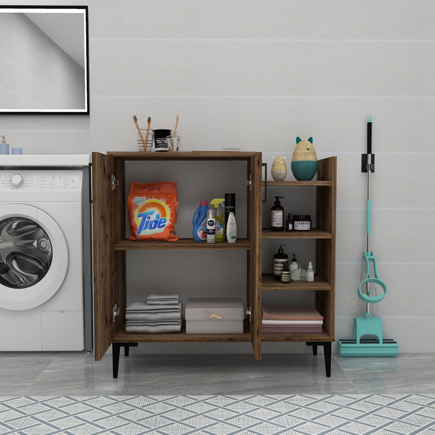 Leskar Bathroom Cabinet with Shelves