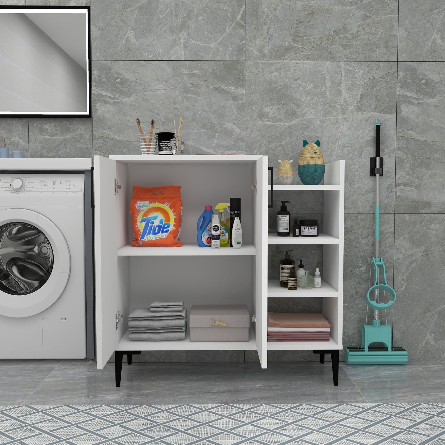 Leskar Bathroom Cabinet with Shelves