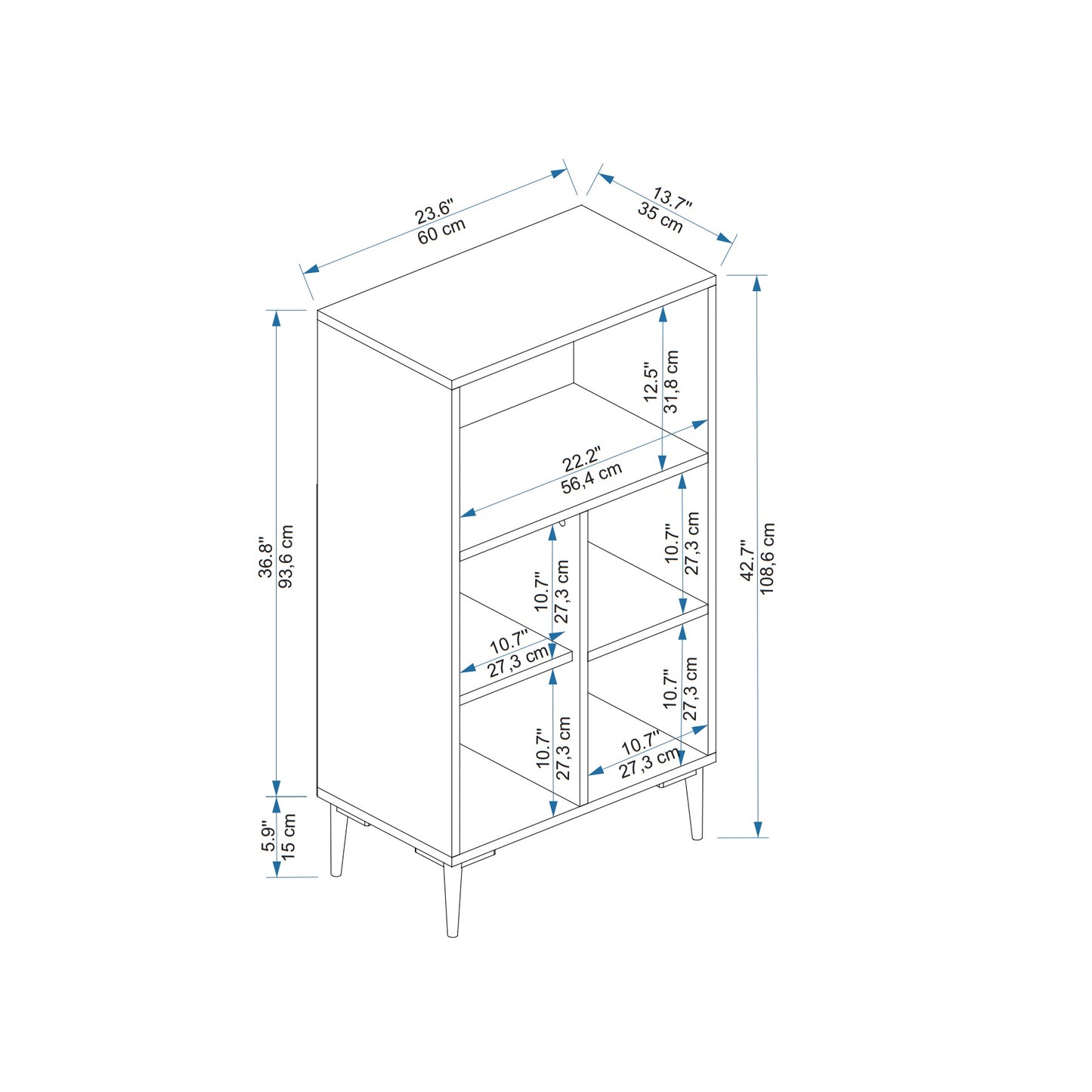 Sanimas Kitchen Cabinet with Shelves