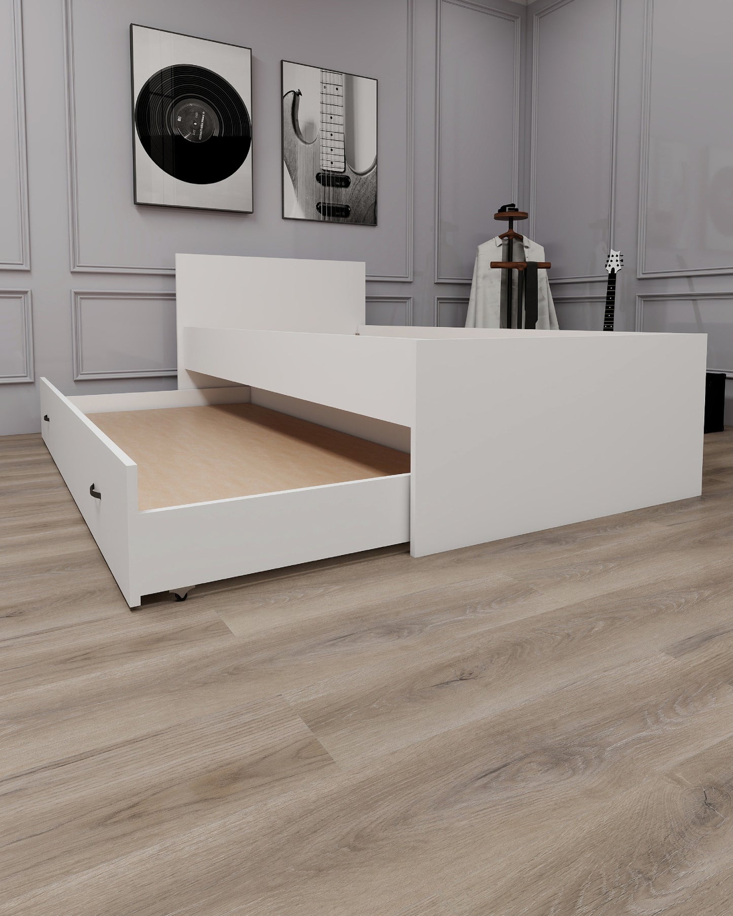 Sofia Bed Frame with Headboard and Guest Bed