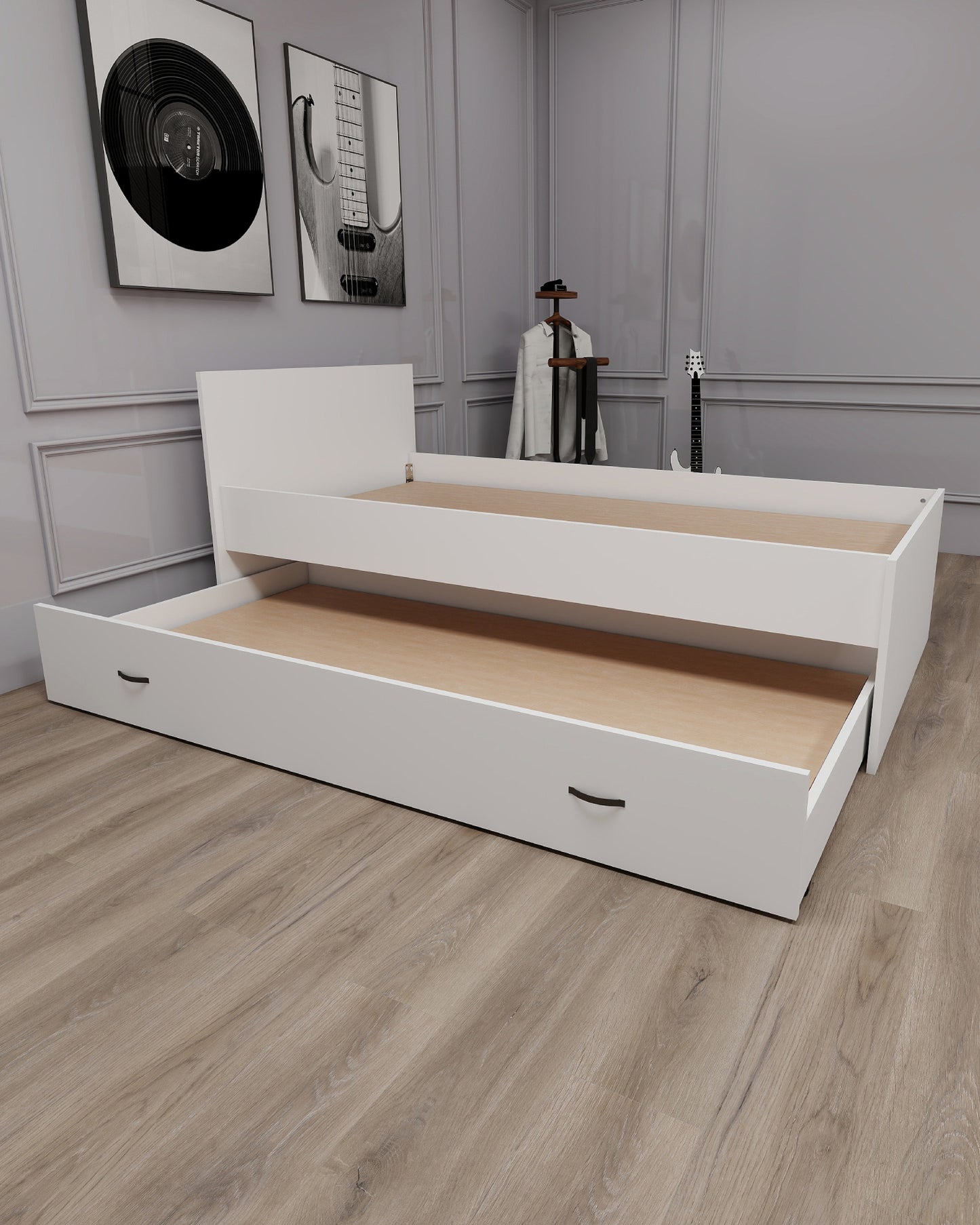 Sofia Bed Frame with Headboard and Guest Bed