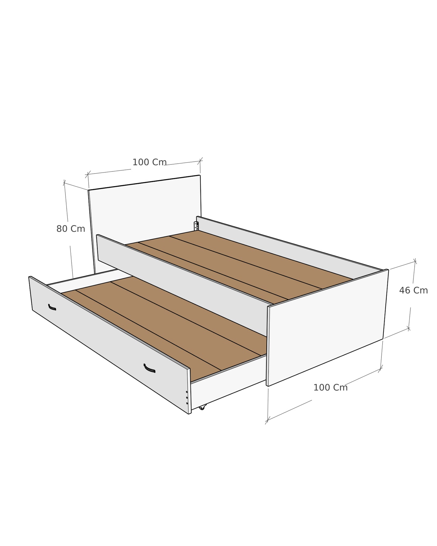 Sofia Bed Frame with Headboard and Guest Bed