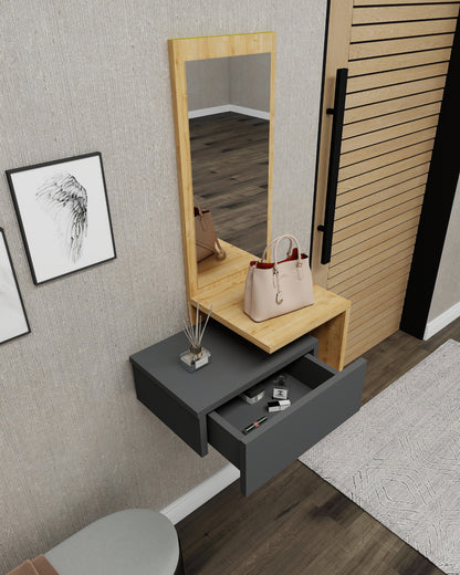 Stella Console Table Dresuar with Drawer and Mirror