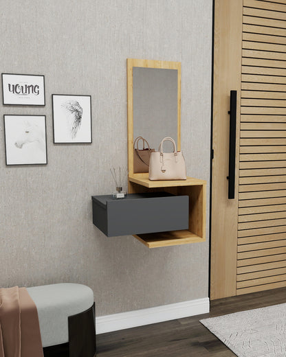 Stella Console Table Dresuar with Drawer and Mirror