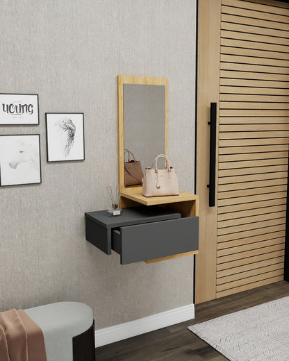 Stella Console Table Dresuar with Drawer and Mirror