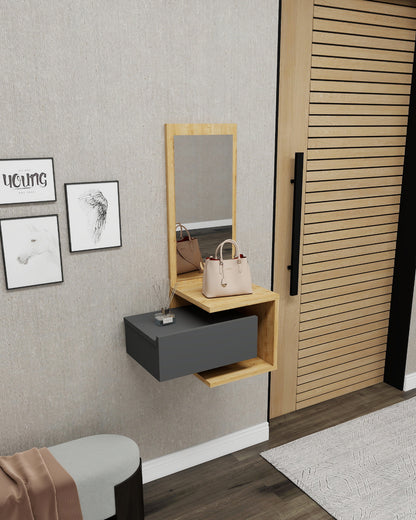 Stella Console Table Dresuar with Drawer and Mirror