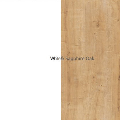 Swatch Image-Termera Reversible Corner TV Stand with Storage for TVs up to 60 inches, Sapphire Oak & White